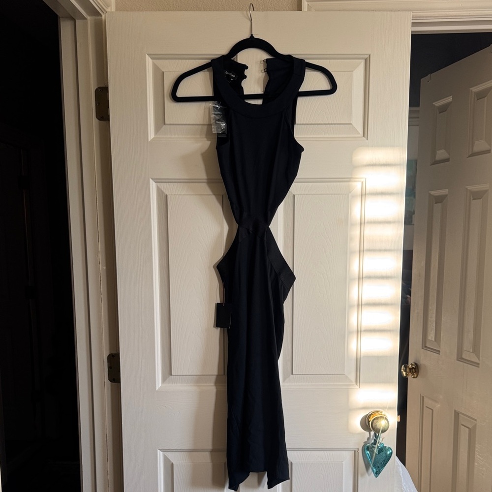SOLD - Bebe Black Backless Dress